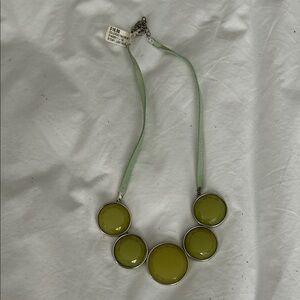 Elegant Green Necklace with Silver Accents